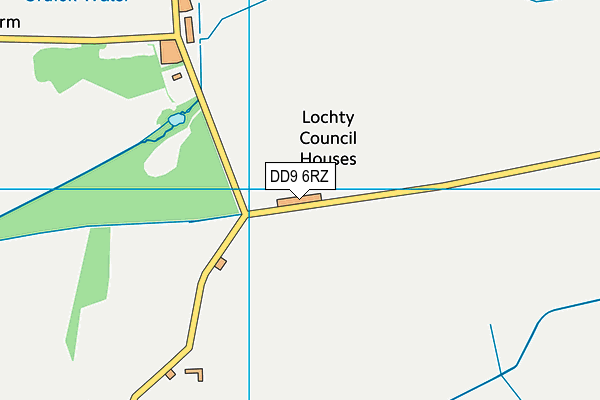 DD9 6RZ map - OS VectorMap District (Ordnance Survey)