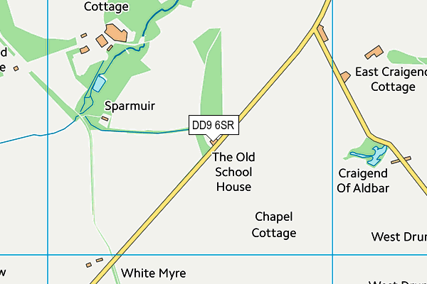 DD9 6SR map - OS VectorMap District (Ordnance Survey)