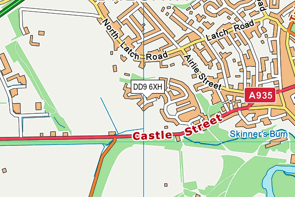 DD9 6XH map - OS VectorMap District (Ordnance Survey)