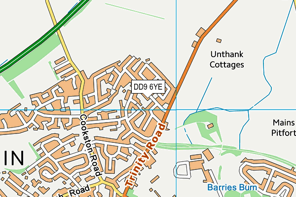 DD9 6YE map - OS VectorMap District (Ordnance Survey) DD9 6YE map - OS VectorMap District (Ordnance Survey)