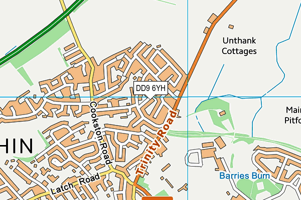 DD9 6YH map - OS VectorMap District (Ordnance Survey) DD9 6YH map - OS VectorMap District (Ordnance Survey)