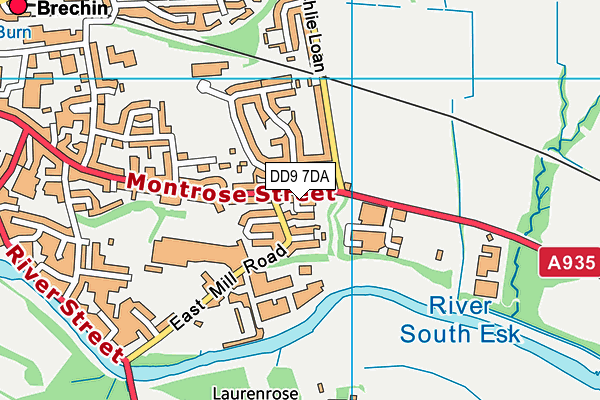 DD9 7DA map - OS VectorMap District (Ordnance Survey) DD9 7DA map - OS VectorMap District (Ordnance Survey)