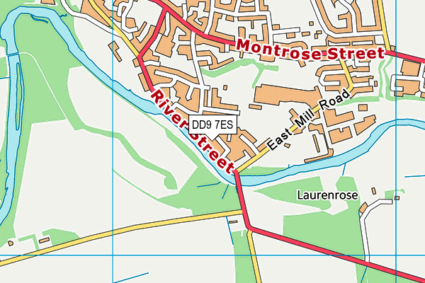 DD9 7ES map - OS VectorMap District (Ordnance Survey)
