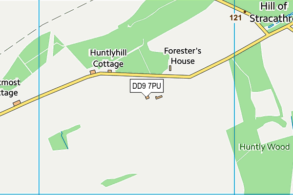DD9 7PU map - OS VectorMap District (Ordnance Survey)