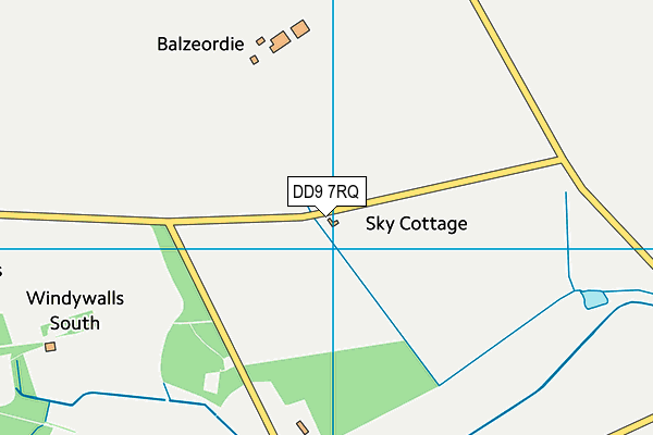 DD9 7RQ map - OS VectorMap District (Ordnance Survey)