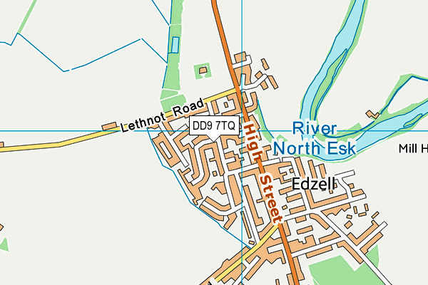 DD9 7TQ map - OS VectorMap District (Ordnance Survey)