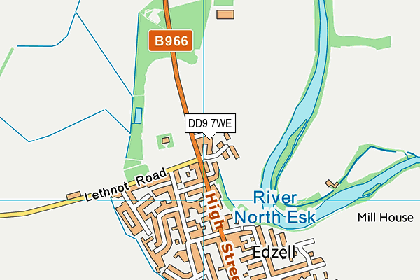 DD9 7WE map - OS VectorMap District (Ordnance Survey)