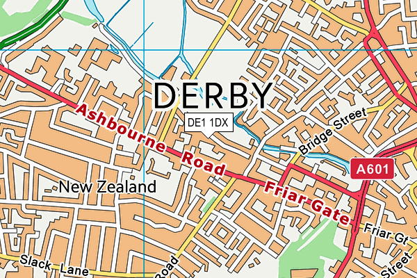 DE1 1DX map - OS VectorMap District (Ordnance Survey) DE1 1DX map - OS VectorMap District (Ordnance Survey)
