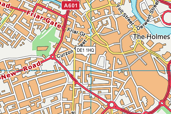 DE1 1HQ map - OS VectorMap District (Ordnance Survey)