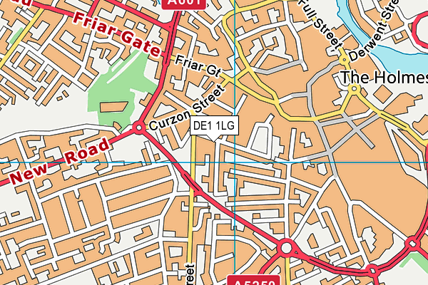 DE1 1LG map - OS VectorMap District (Ordnance Survey) DE1 1LG map - OS VectorMap District (Ordnance Survey)