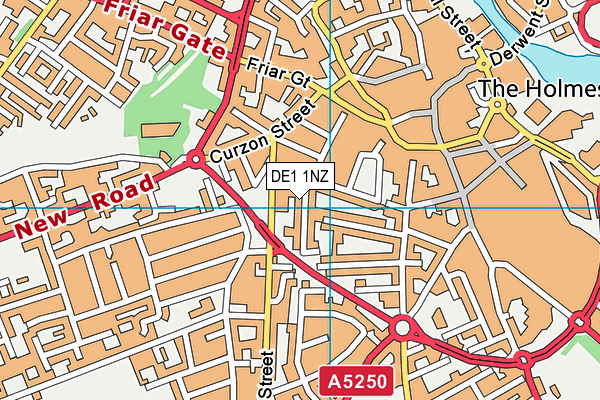 DE1 1NZ map - OS VectorMap District (Ordnance Survey) DE1 1NZ map - OS VectorMap District (Ordnance Survey)