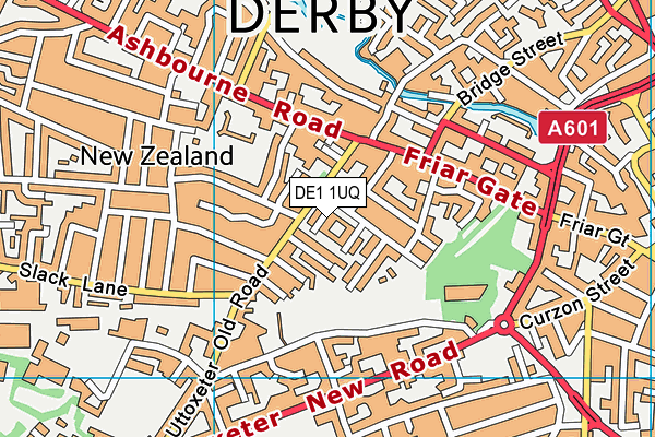 DE1 1UQ map - OS VectorMap District (Ordnance Survey) DE1 1UQ map - OS VectorMap District (Ordnance Survey)