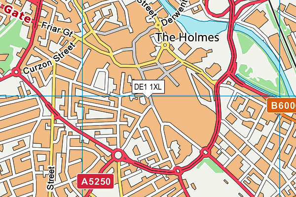 DE1 1XL map - OS VectorMap District (Ordnance Survey) DE1 1XL map - OS VectorMap District (Ordnance Survey)