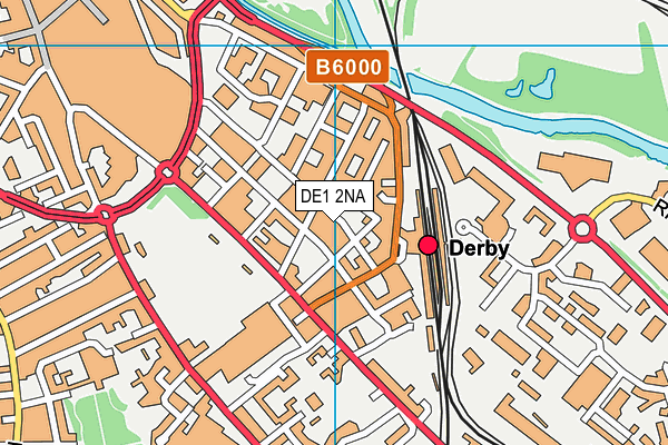 DE1 2NA map - OS VectorMap District (Ordnance Survey) DE1 2NA map - OS VectorMap District (Ordnance Survey)