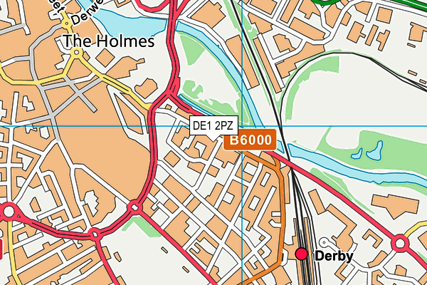 DE1 2PZ map - OS VectorMap District (Ordnance Survey) DE1 2PZ map - OS VectorMap District (Ordnance Survey)