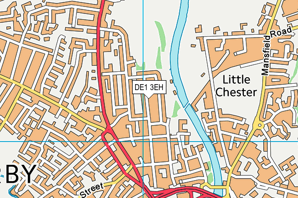 DE1 3EH map - OS VectorMap District (Ordnance Survey) DE1 3EH map - OS VectorMap District (Ordnance Survey)