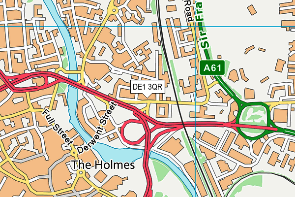 DE1 3QR map - OS VectorMap District (Ordnance Survey) DE1 3QR map - OS VectorMap District (Ordnance Survey)