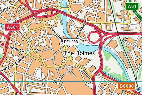 DE1 9RB map - OS VectorMap District (Ordnance Survey) DE1 9RB map - OS VectorMap District (Ordnance Survey)