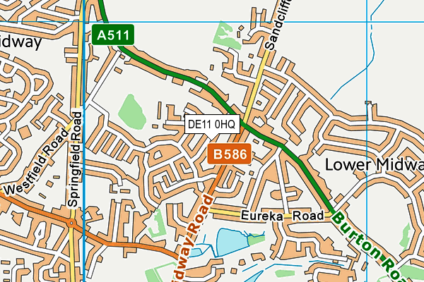 DE11 0HQ map - OS VectorMap District (Ordnance Survey)