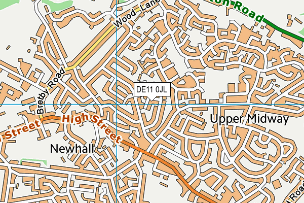DE11 0JL map - OS VectorMap District (Ordnance Survey) DE11 0JL map - OS VectorMap District (Ordnance Survey)