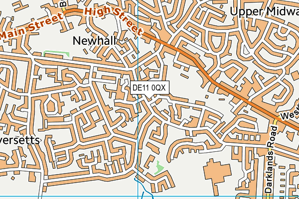 DE11 0QX map - OS VectorMap District (Ordnance Survey) DE11 0QX map - OS VectorMap District (Ordnance Survey)