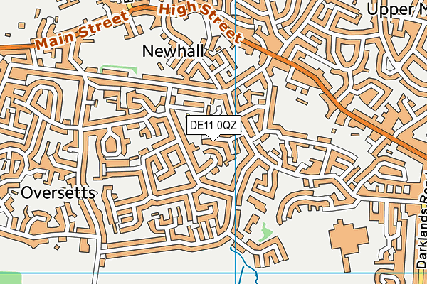 DE11 0QZ map - OS VectorMap District (Ordnance Survey)