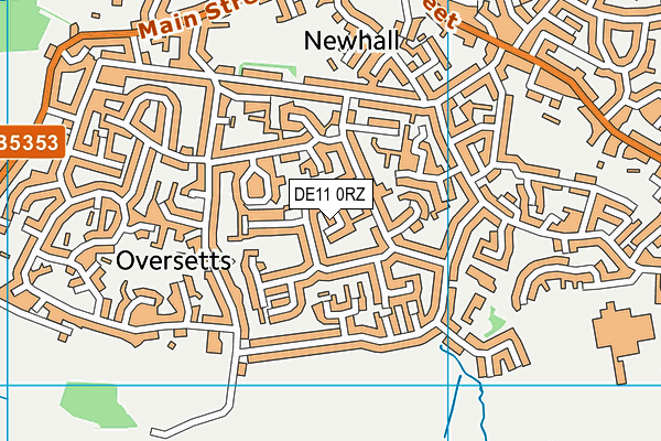 DE11 0RZ map - OS VectorMap District (Ordnance Survey) DE11 0RZ map - OS VectorMap District (Ordnance Survey)