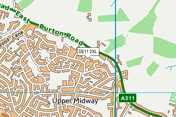DE11 0XL map - OS VectorMap District (Ordnance Survey) DE11 0XL map - OS VectorMap District (Ordnance Survey)