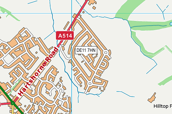 DE11 7HN map - OS VectorMap District (Ordnance Survey)