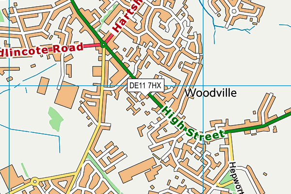 DE11 7HX map - OS VectorMap District (Ordnance Survey) DE11 7HX map - OS VectorMap District (Ordnance Survey)