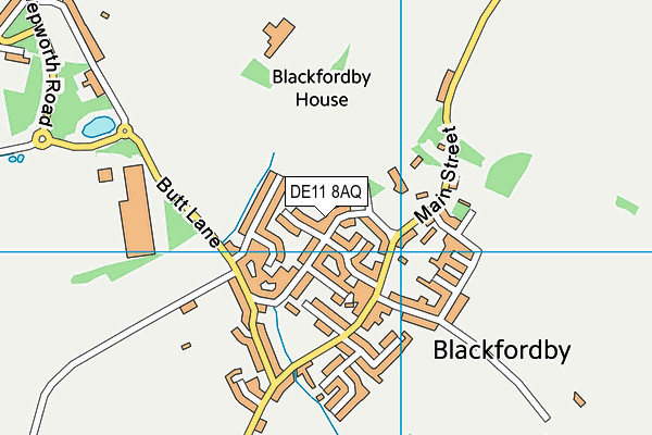 DE11 8AQ map - OS VectorMap District (Ordnance Survey)