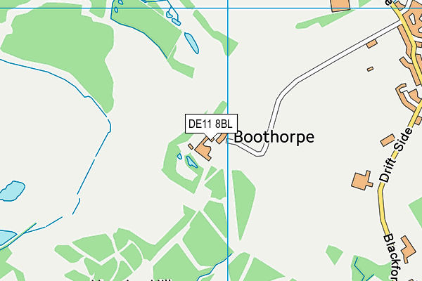 DE11 8BL map - OS VectorMap District (Ordnance Survey) DE11 8BL map - OS VectorMap District (Ordnance Survey)