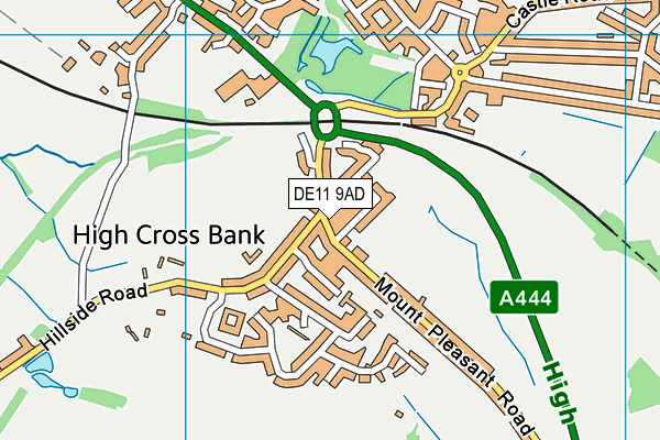 DE11 9AD map - OS VectorMap District (Ordnance Survey)