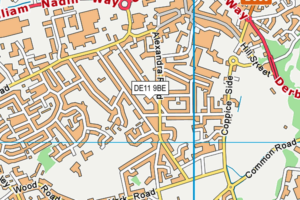 DE11 9BE map - OS VectorMap District (Ordnance Survey) DE11 9BE map - OS VectorMap District (Ordnance Survey)