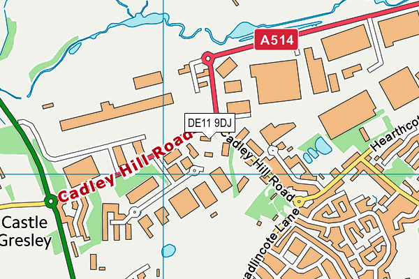 DE11 9DJ map - OS VectorMap District (Ordnance Survey) DE11 9DJ map - OS VectorMap District (Ordnance Survey)