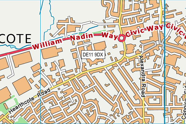 DE11 9DX map - OS VectorMap District (Ordnance Survey) DE11 9DX map - OS VectorMap District (Ordnance Survey)