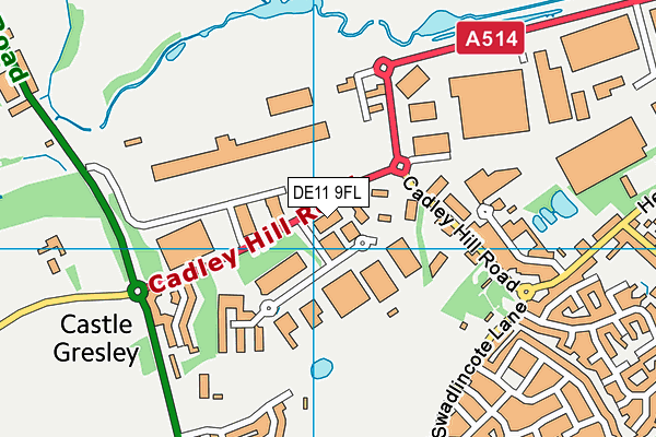 DE11 9FL map - OS VectorMap District (Ordnance Survey) DE11 9FL map - OS VectorMap District (Ordnance Survey)