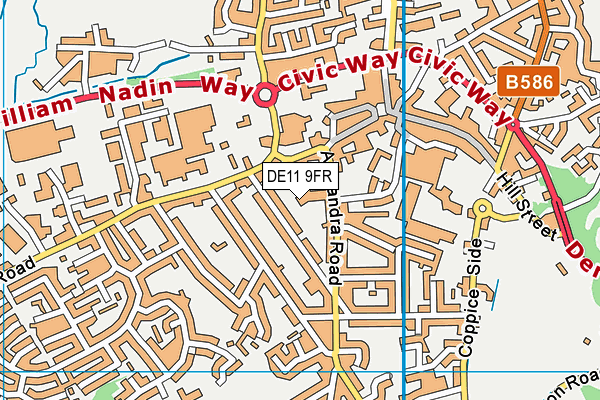 DE11 9FR map - OS VectorMap District (Ordnance Survey) DE11 9FR map - OS VectorMap District (Ordnance Survey)