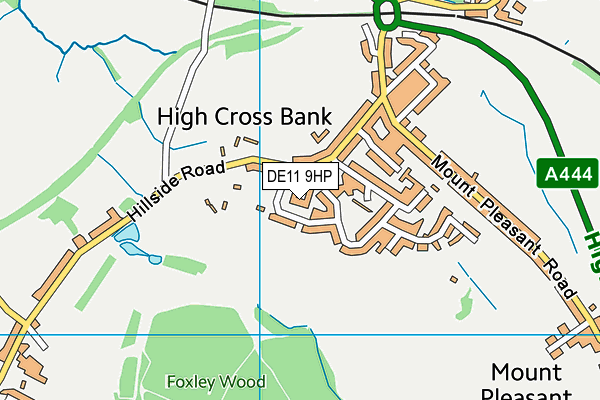 DE11 9HP map - OS VectorMap District (Ordnance Survey)
