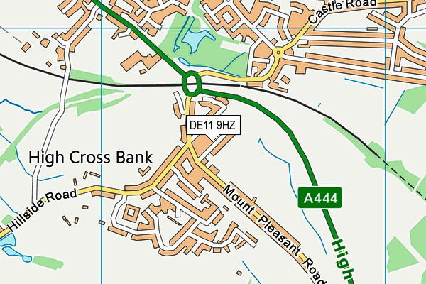 DE11 9HZ map - OS VectorMap District (Ordnance Survey)