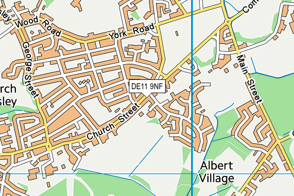 DE11 9NF map - OS VectorMap District (Ordnance Survey) DE11 9NF map - OS VectorMap District (Ordnance Survey)