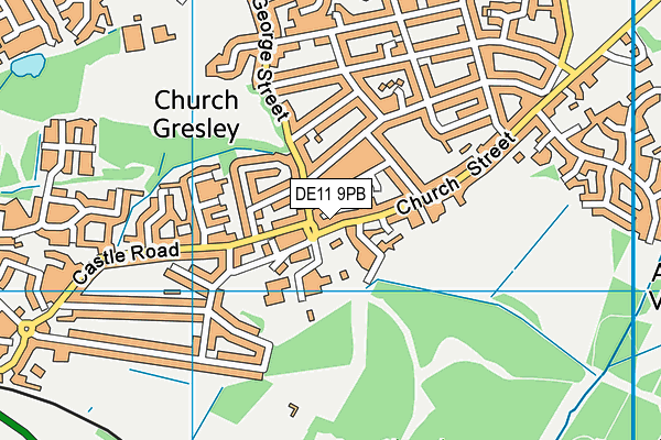 DE11 9PB map - OS VectorMap District (Ordnance Survey) DE11 9PB map - OS VectorMap District (Ordnance Survey)
