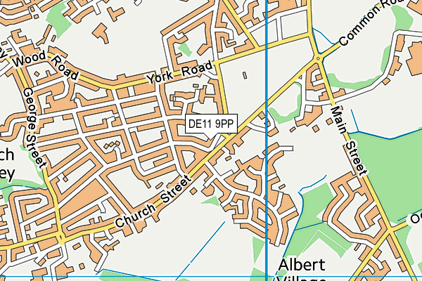 DE11 9PP map - OS VectorMap District (Ordnance Survey) DE11 9PP map - OS VectorMap District (Ordnance Survey)