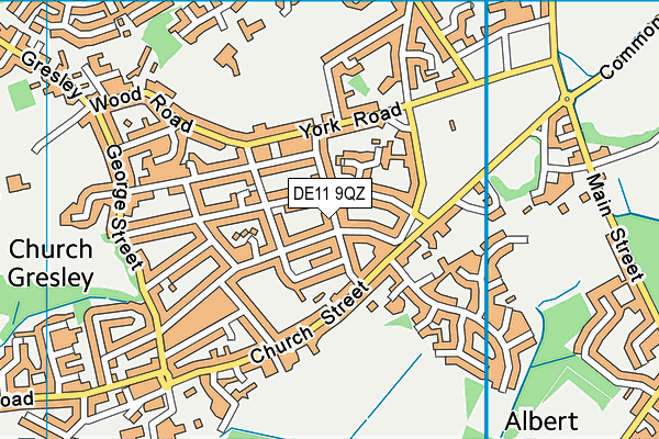 DE11 9QZ map - OS VectorMap District (Ordnance Survey) DE11 9QZ map - OS VectorMap District (Ordnance Survey)