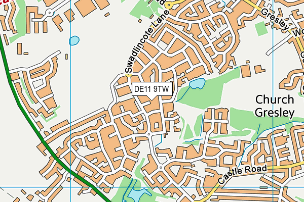 DE11 9TW map - OS VectorMap District (Ordnance Survey) DE11 9TW map - OS VectorMap District (Ordnance Survey)