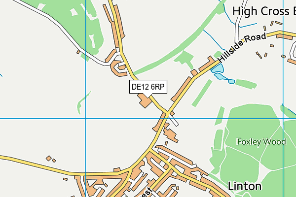 DE12 6RP map - OS VectorMap District (Ordnance Survey)