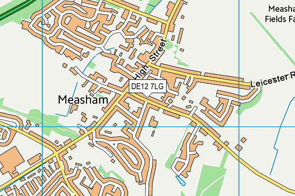 DE12 7LG map - OS VectorMap District (Ordnance Survey) DE12 7LG map - OS VectorMap District (Ordnance Survey)