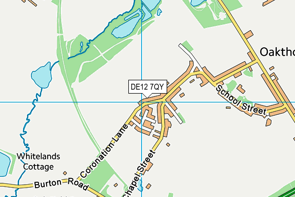 DE12 7QY map - OS VectorMap District (Ordnance Survey) DE12 7QY map - OS VectorMap District (Ordnance Survey)