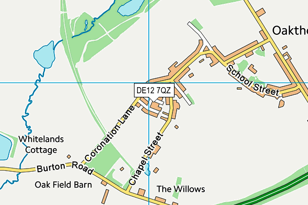 DE12 7QZ map - OS VectorMap District (Ordnance Survey) DE12 7QZ map - OS VectorMap District (Ordnance Survey)