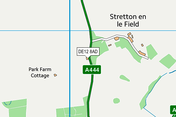 DE12 8AD map - OS VectorMap District (Ordnance Survey) DE12 8AD map - OS VectorMap District (Ordnance Survey)